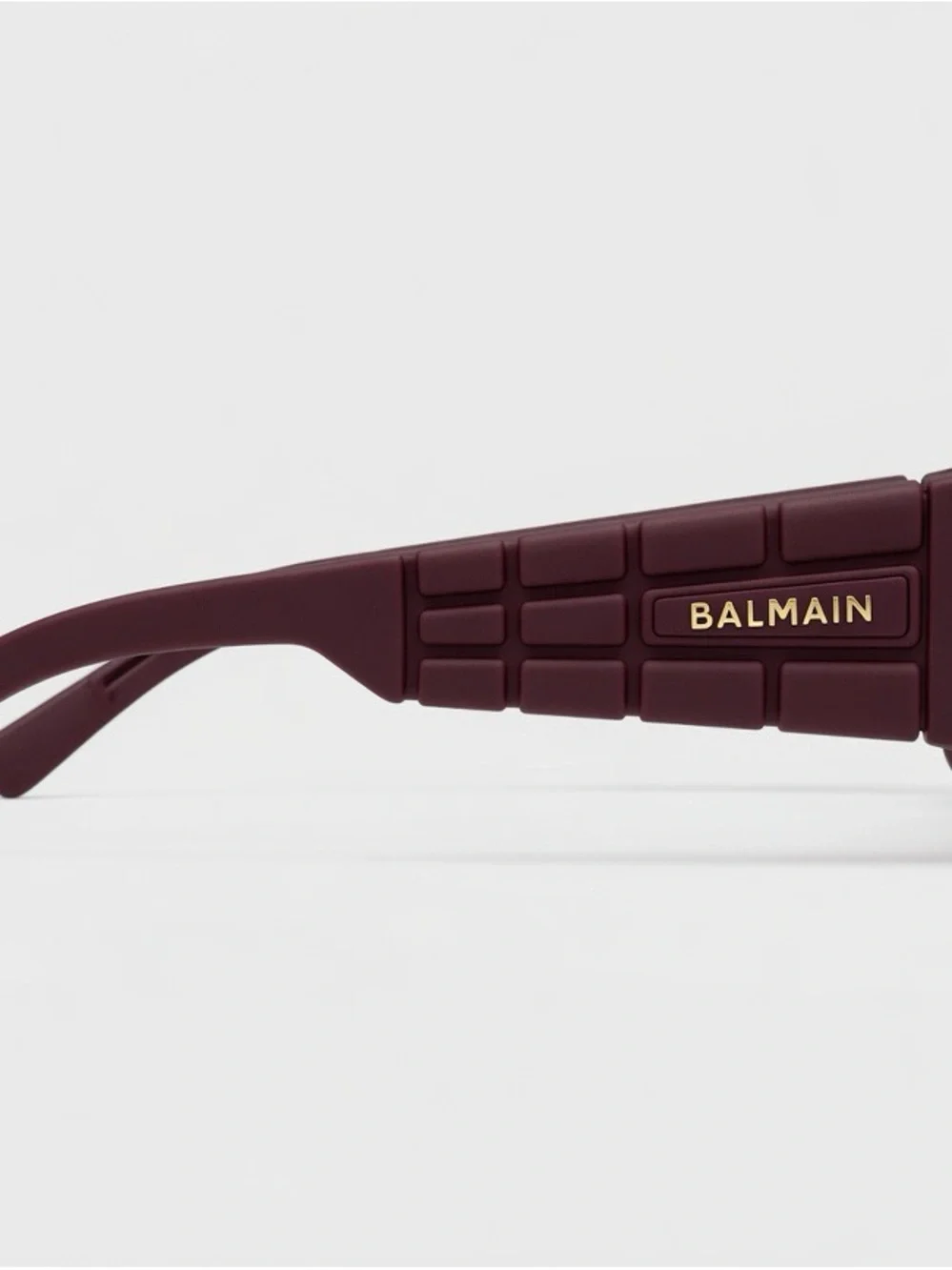 Balmain B-Spirit Sunglasses in Burgundy with Gold Details